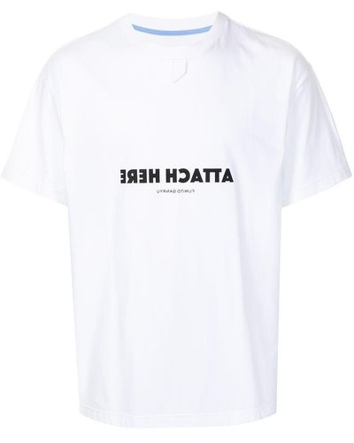 Fumito Ganryu T-shirt Met Tekst - Wit