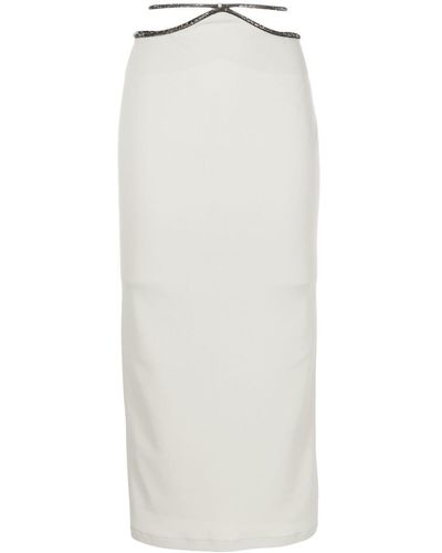 ANOUKI Cut-out-waist Pencil Skirt - White