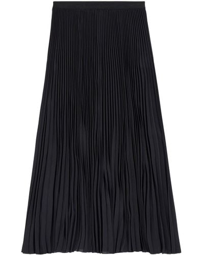 Balenciaga ハイウエスト プリーツスカート - ブラック