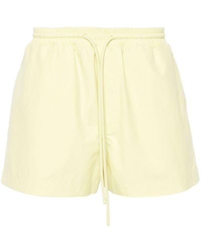 Nanushka Elasticated-waist Cotton Shorts - Natural