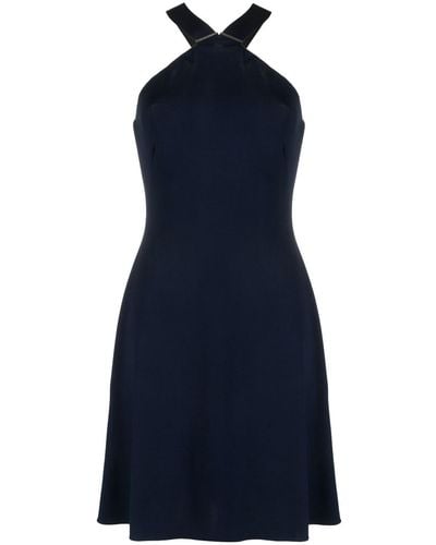 Ralph Lauren Collection Mouwloze Mini-jurk - Blauw