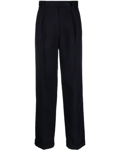 See By Chloé High-waisted Straight-leg Trousers - Blue