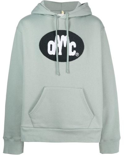 OAMC Logo-print Pullover Hoodie - Gray