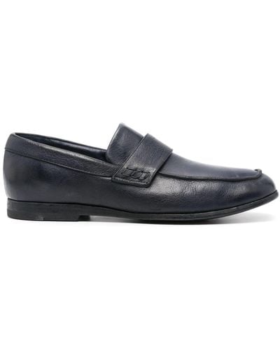 Moma Pebbled-leather Loafers - Gray
