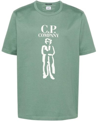 C.P. Company ロゴ Tシャツ - グリーン