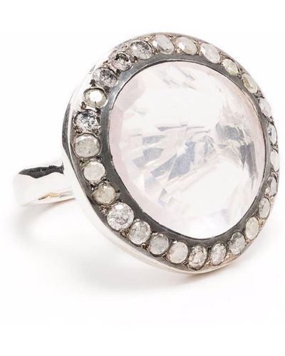 Rosa Maria Crystal-embellished Ring - Metallic