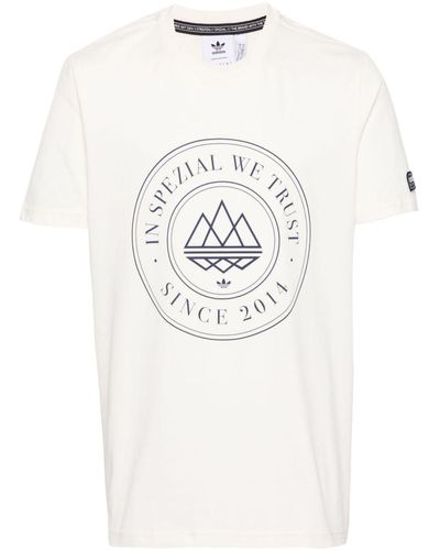adidas Logo-print Cotton T-shirt - White