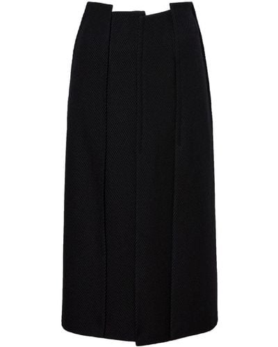 Proenza Schouler High-waist Twill Midi Skirt - Black