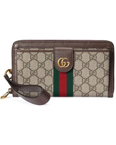 Gucci オフィディア ファスナー財布 - グレー