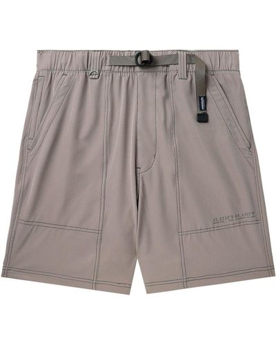 Chocoolate Gürtel-Shorts mit Logo-Applikation - Grau