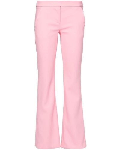 Balmain Flared Crepe Trousers - Pink