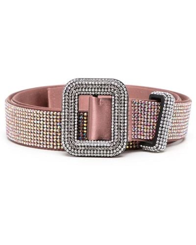 Benedetta Bruzziches Venus Crystal-embellished Buckled Belt - Pink