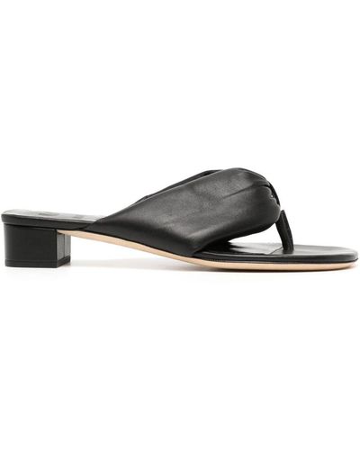 STAUD Dahlia 25mm Leather Sandals - Black
