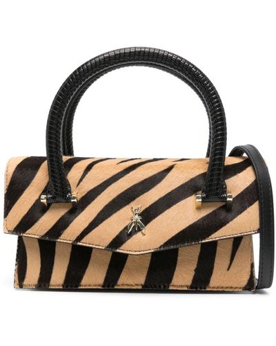 Patrizia Pepe Fly Bambi Handtasche mit Zebramuster - Schwarz