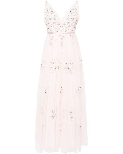 Needle & Thread Petunia Floral-embellished Gown - Pink