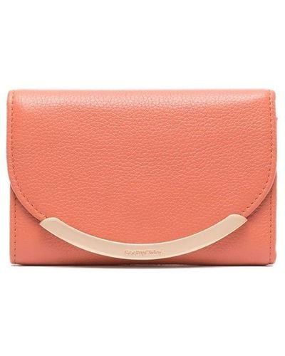See By Chloé Grained-leather Wallet - Pink