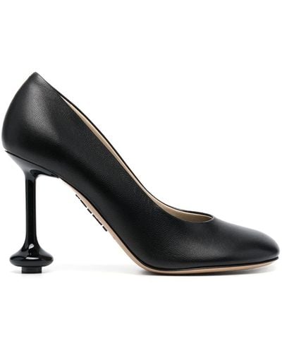 Loewe Toy Pumps Met Bewerkte Hak - Zwart