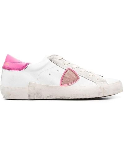 Philippe Model Distress Low-top Sneakers - Pink
