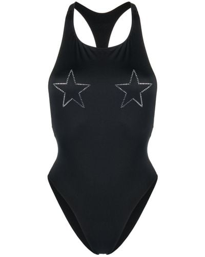 Stella McCartney Crystal-embellished Star Swimsuit - Black