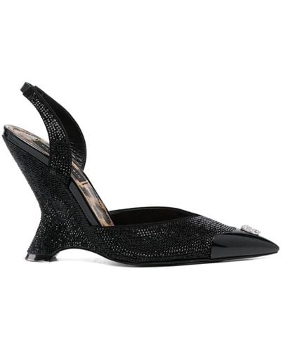 Philipp Plein Decollete 105mm Crystal-embellished Court Shoes - Black