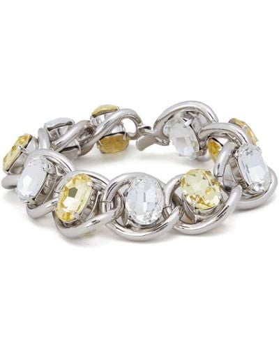 Marni Crystal-embellished Chain Bracelet - White