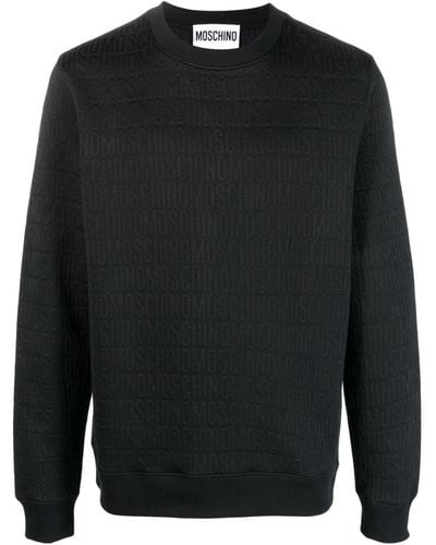 Moschino Logo-print Long-sleeved Sweatshirt - Black