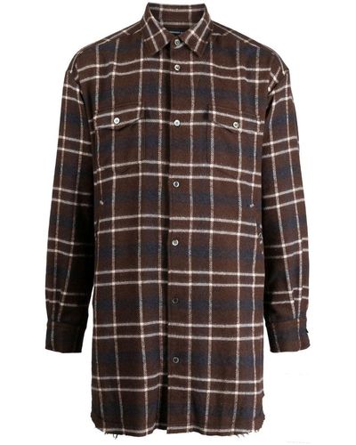 Undercover Check-pattern Button-up Shirt - Black
