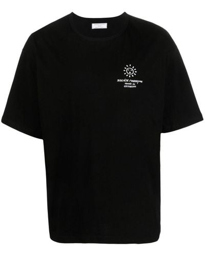Societe Anonyme T-shirt en coton à logo imprimé - Noir