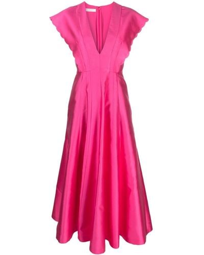 Philosophy Di Lorenzo Serafini Radzmir Scallop-edge Midi Dress - Pink