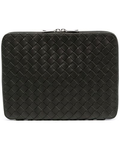 Bottega Veneta Laptophülle mit Intrecciato-Muster - Grün