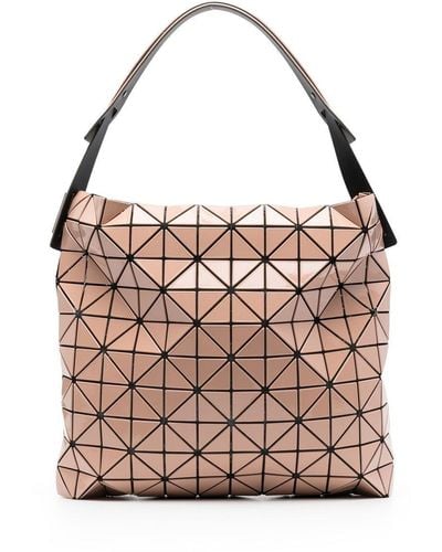 Bao Bao Issey Miyake Geometric-pattern Faux-leather Shoulder Bag - Pink