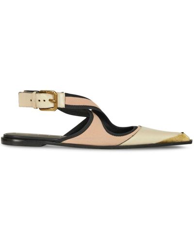 Etro Pointed Slingback Ballerina Shoes - Pink