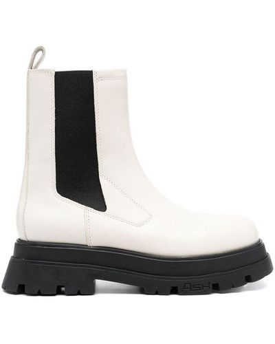 Ash Elasticated Ankle Boots - White