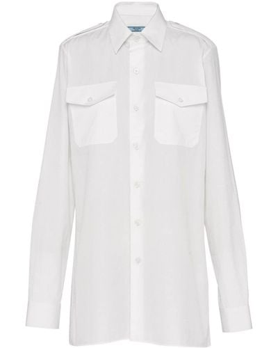 Prada Hemd mit Knöpfen - Weiß