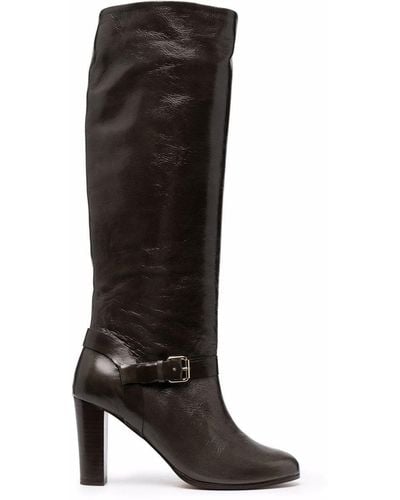 Tila March 90mm Patent Leather Knee-high Boots - Green