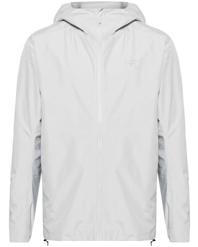 Arc'teryx White Solano Hooded Hybrid Jacket - Men's - Polyester/polytetrafluoroethylene (ptfe)/nylon