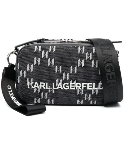 Karl Lagerfeld Logo-plaque Camera Bag - Black