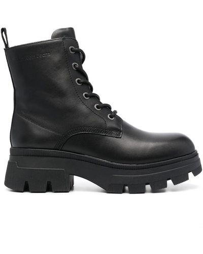 Calvin Klein Chunky Lace-up Combat Boots - Black