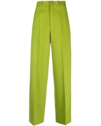 Gucci High-Waist-Hose mit weitem Bein - Grün