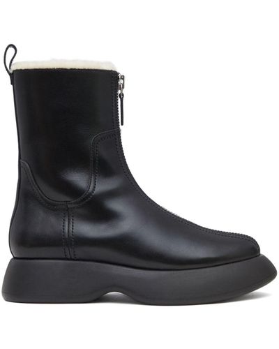 3.1 Phillip Lim Mercer Leather Combat Boots - Black
