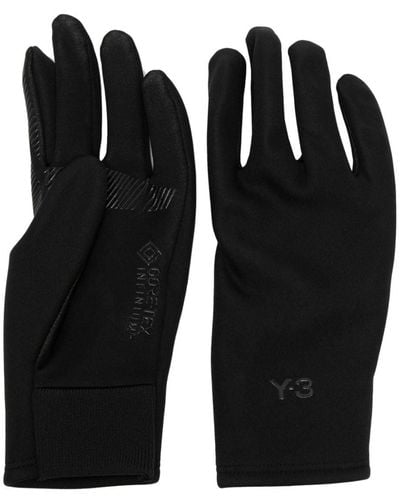 Y-3 Logo-embossed Anti-slip Gloves - Black