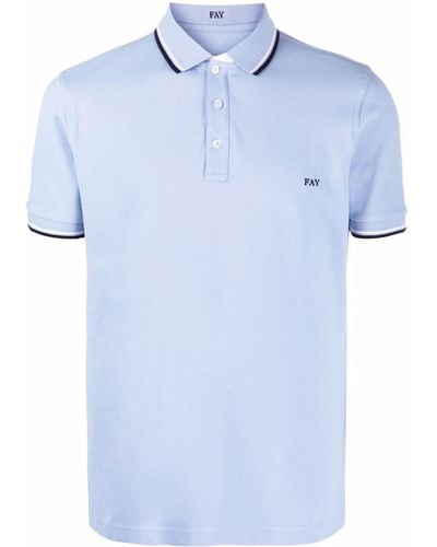 Fay T-shirts And Polos Clear Blue