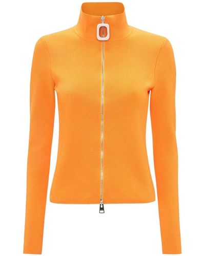 JW Anderson Fitted Zip-up Cardigan - Orange