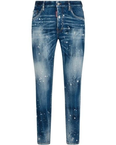 DSquared² Jeans Met Verfspatten - Blauw