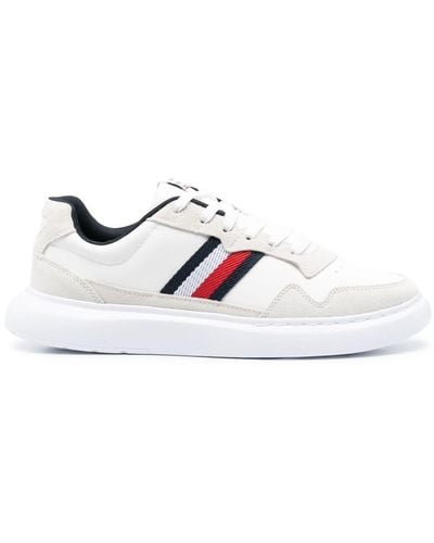 Tommy Hilfiger Stripe Detailing Low-top Sneakers - White