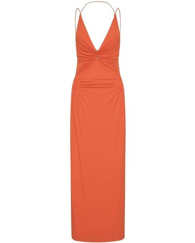 Dion Lee Rivet Cut-out Maxi Dress - Orange