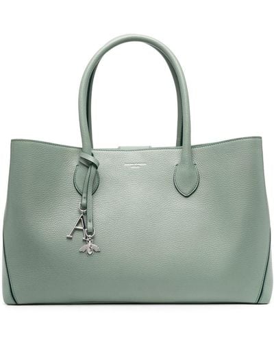 Aspinal of London London Pebbled-leather Tote Bag - Green