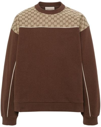 Gucci Sweatshirt aus GG-Canvas - Braun