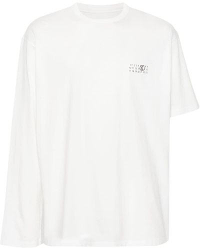 MM6 by Maison Martin Margiela Camiseta con motivo de números - Blanco