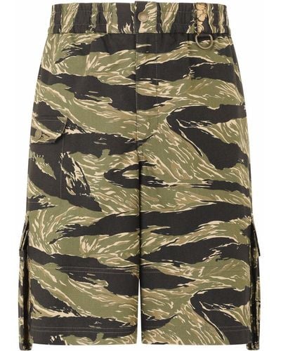 Dolce & Gabbana Abstract-print Cargo Shorts - Green